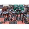 Image 1 : LOT OF 5 BLACK BAR HEIGHT STOOLS