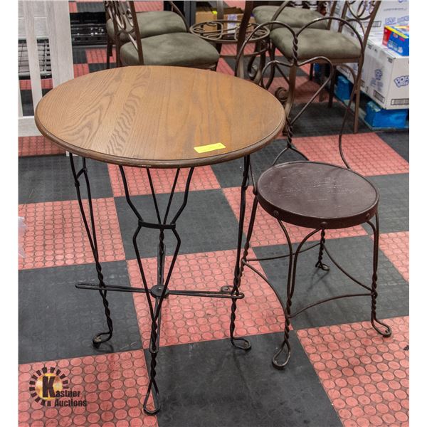 ROUND TABLE W/MATCHING CAST