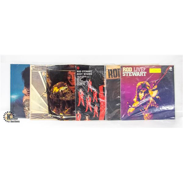 LOT OF 6 ROD STEWART ALBUMS. VINYL / LP / RECORD