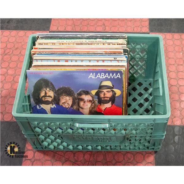 CRATE OF 40 MOSTLY 1970S COUNTRY LPS, RECORDS,