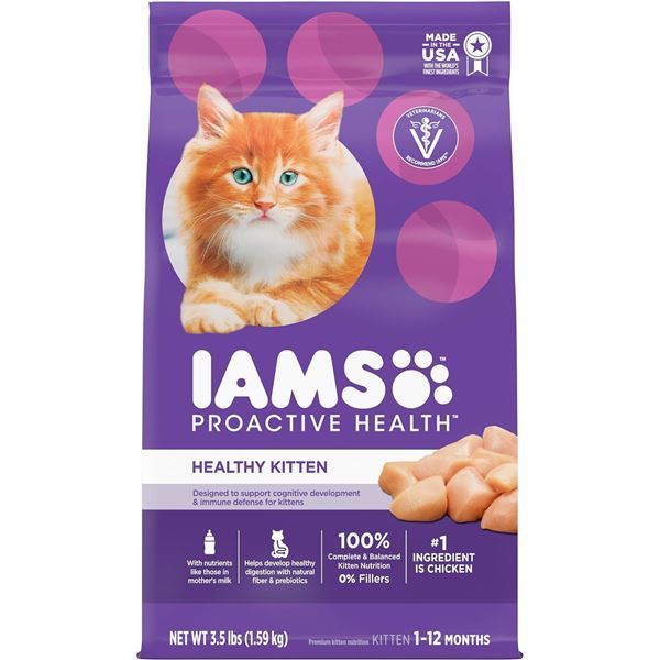 NEW 1.59KG IAMS PROACTIVE HEALTH KITTEN DRY CAT