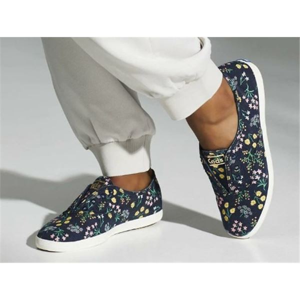 NEW KEDS CHILLAX FLORAL PRINT DENIM SHOES LADIES 9