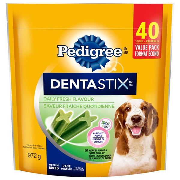 BRAND NEW 40 STICKS OF DENTASTIX DAILY FRESH TREAT