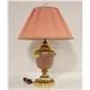 Image 1 : 30" GLASS LAMP WITH SHADE