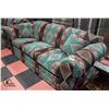 Image 1 : NAVAJO STYLE PRINT FABRIC 3-SEAT SOFA