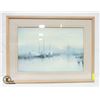 Image 1 : ORIGINAL PRINT ROSE WOOD FRAMED SALMON COLOURING