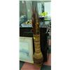 Image 1 : TALL WOVEN FLOWER VASE - VASE IS 35 INCHES TALL