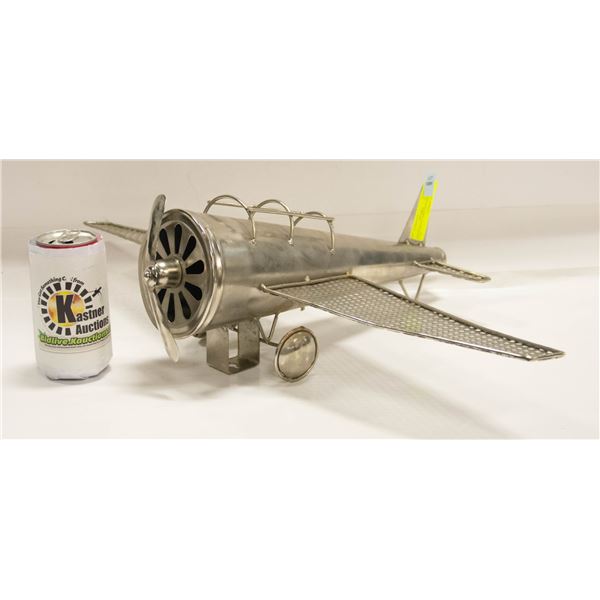 METAL AIRPLANE DECOR PIECE