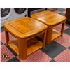 Image 1 : SOLID WOOD MATCHING END TABLES 27" X 27" X 20"