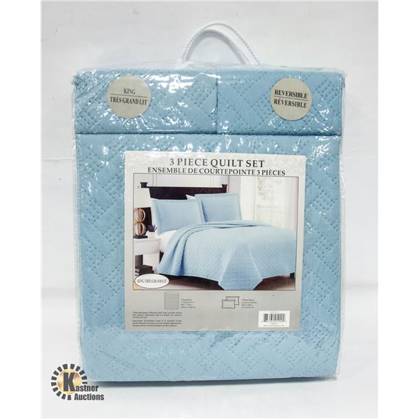NEW KING 3 PC QUILT SET