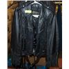 Image 1 : LADIES SHORT FRILLED GENUINE LEATHER JACKET - S