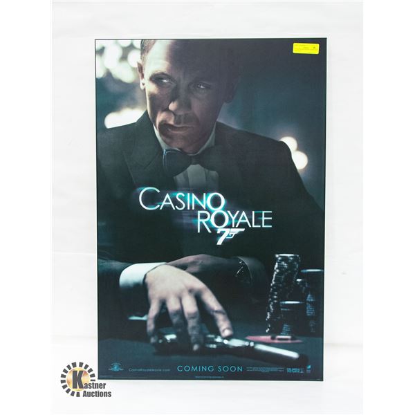 CASINO ROYAL MOVIE HARDWOOD MOUNTED