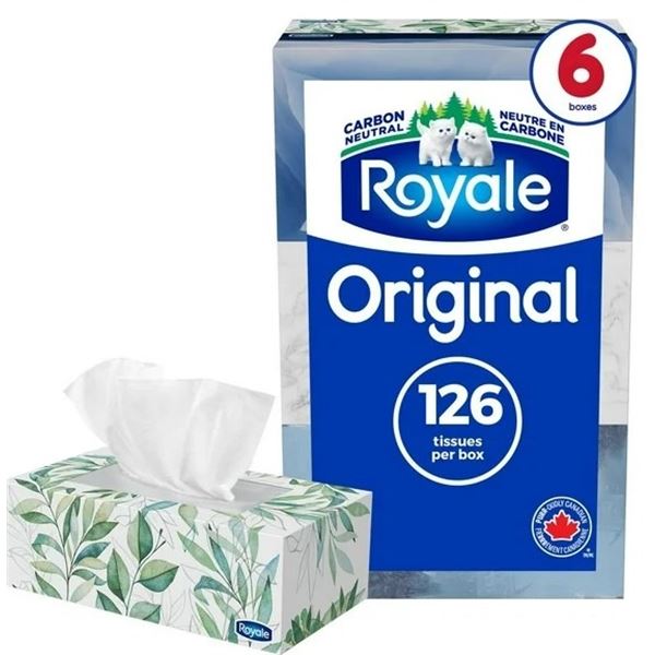 BRAND NEW ROYALE 6 PACK 2PLY FACIAL TISSUE