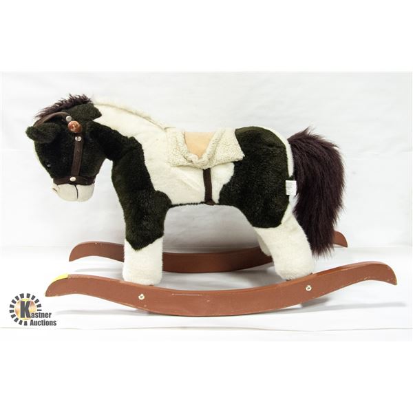 CHILDRENS USED PLUSH ROCKING HORSE