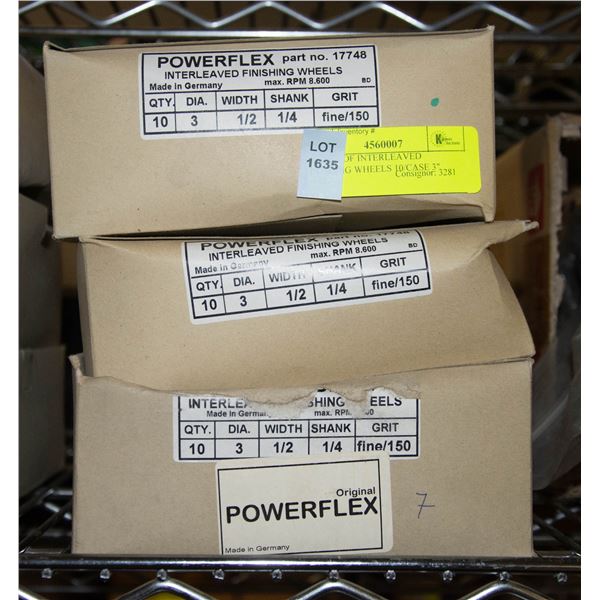 3 CASES OF INTERLEAVED FINISHING WHEELS 10/CASE 3"