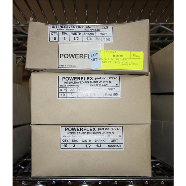 3 CASES OF INTERLEAVED FINISHING WHEELS 10/CASE 3"