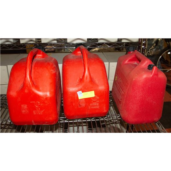 LOT OF FUEL CANS