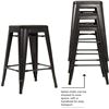 Image 5 : SET OF 4 NEW METAL STACKABLE BAR STOOLS
