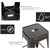 Image 4 : SET OF 4 NEW METAL STACKABLE BAR STOOLS