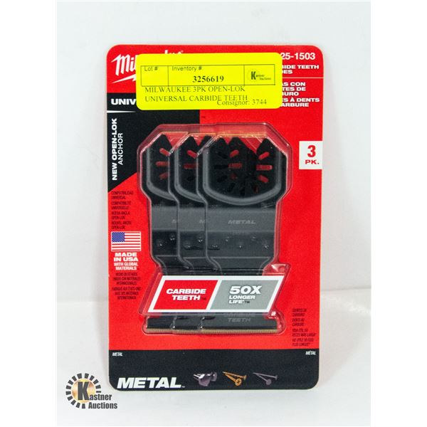 MILWAUKEE 3PK OPEN-LOK UNIVERSAL CARBIDE TEETH