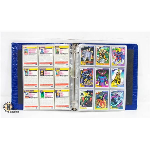 BINDER OF MARVEL CARDS 1991 INCLUDING
