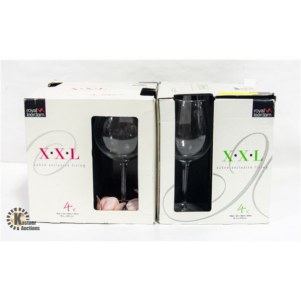 NEW XXL WINE GLASSES 3 GLASSES 25.5 OZ & 3