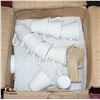 Image 1 : BOX OF NEW WHITE DOULBLE LINED TEA CUPS