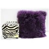 Image 1 : PURPLE AUTHENTIC AUSTRALIAN SHEEPSKIN LARGE