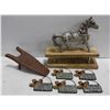 Image 1 : ESTATE METAL HORSE STATUE, BOOT PULL, &