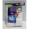 Image 1 : WHITE CREW SOCKS 12-16 SIZE 6-PACK FRUIT OF