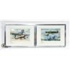 2 FRAMED VINTAGE AIRPLANE WALL HANGINGS