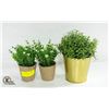 BUNDLE OF FAUX POTTED PLANTS