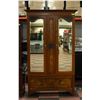 Image 2 : 3 PIECE ANTIQUE WALNUT WARDROBE