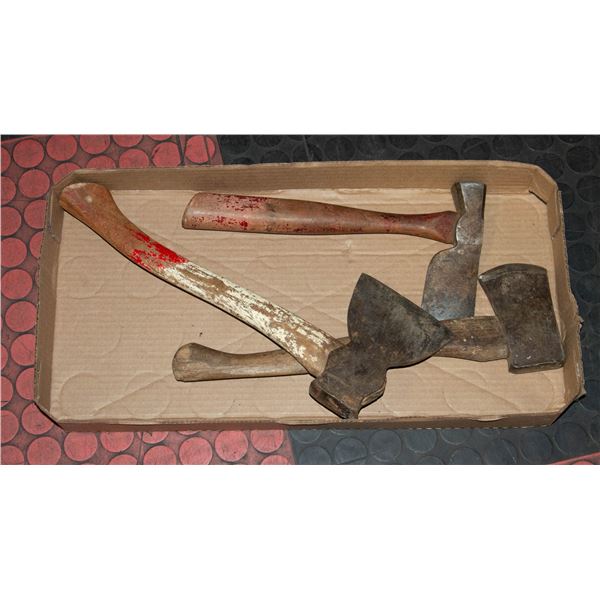 LOT OF 3 VINTAGE HATCHETTES