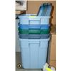 Image 1 : 5 RUBBERMAID ROUGHNECK STORAGE CONTAINERS