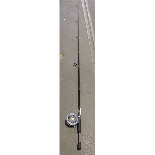 ESTATE RED WOLF FISHING ROD & VINTAGE REEL