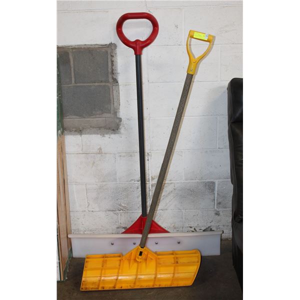 PAIR OF SNOW SHOVELS