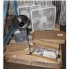 Image 1 : PALLET WITH 2 USED BOX FANS, USED NOMA