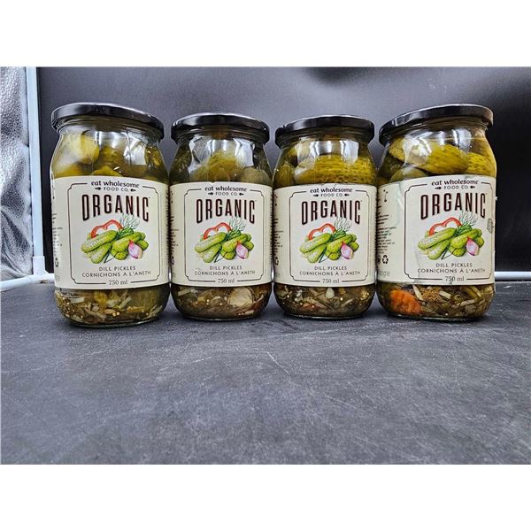 Eat Wholesome Food Co. Organic Dill Pickles (4 x 750ml)
