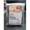 Image 1 : ForPo Premium Flannel Massage Sheet Set-White,Flat Sheet, Fitted Sheet and Fitted Face Rest Cover