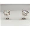 Image 2 : 4.00 CT TW GRA CERTIFIED ROUND BRILLIANT CUT MOISSANITE STONES VVS D COLOR SET IN 925 SILVER EARRING