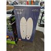 Image 2 : WAVEX Model W 11 ft Inflatable Stand Up Paddle Board Kit. NEW SEALED IN BOX (white)- Includes all ac