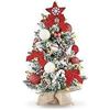 Image 1 : WBHome 1.8Foot  Mini Artificial Christmas Tree W/ Decoration Set & Light XMT-D012-18 Snow Candy Deco