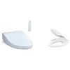 Image 1 : TOTO WASHLET (SW3084#01) Electronic Bidet Toilet Seat with PREMIST | Kohler Puretide Manual Bidet Se