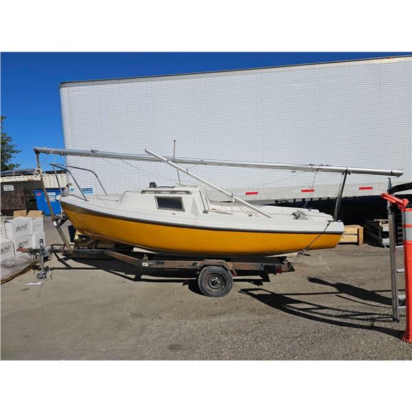 1981 - 16' Diller Schwill DS-16 sailboat, Yellow Hull, built in Odessa, Ontario, main, Includes 2 Oa