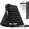 Image 1 : Yes4All Battle Exercise Training Rope With Protective Cover – Steel Anchor & Strap Included