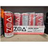 Image 1 : ZOA Strawberry Watermelon  Zero Sugar Energy Drink 12x355ml