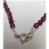 Image 2 : Silver Garnet Facted Beads 16" 35Ct Necklace, Suggested Retail Value $160