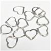 Image 2 : Silver Pack Of 12 Floating Heart Pendant, Suggested Retail Value $20