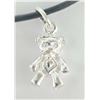 Image 1 : Silver Bear With Leather Cord 16" Necklace, Suggested Retail Value $40